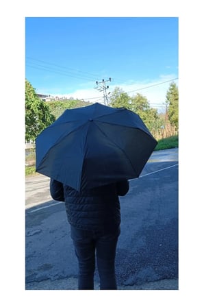 Cep Şemsiye 8 Telli Kısa Manuel Siyah 24cm