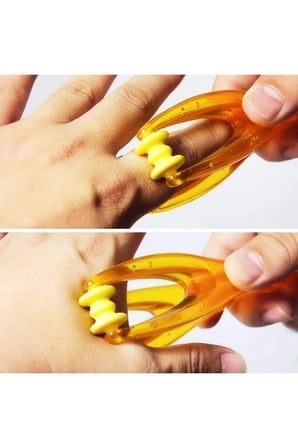 El ve parmaklar için rahatlatıcı masaj aleti, rahatlatıcı ve hafif kullanım