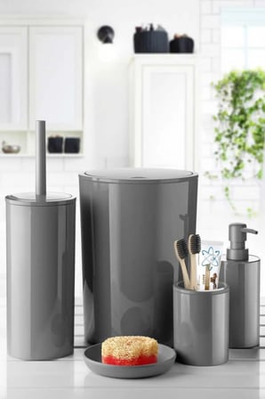 Flores 5li Banyo Seti Gri Renk