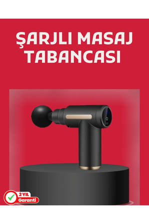 Derin Doku Masaj Tabancası, 4 Başlık, 6 Kademeli, Sessiz, Şarjlı, Kas Rahatlatıcı