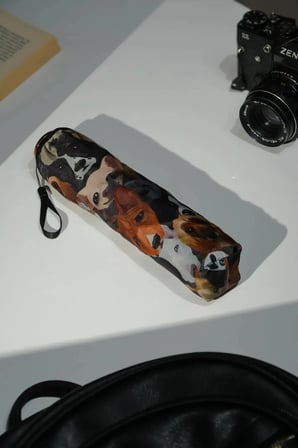 Köpek Desenli 8 Telli Manuel Şemsiye