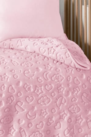 Embos Bebek Battaniyesi 100x120 cm Pembe