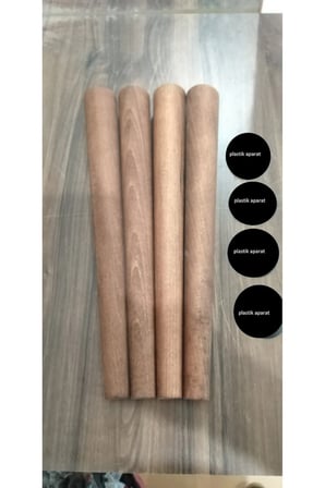 40 Cm 4 Lük Meşe Konik Ayak Sehpa