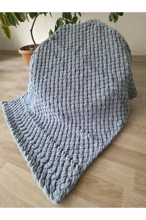 Alize Puffy El Örmesi 85×85 cm Yumuşacık Bebek Battaniyesi – El Emeği, Sıca