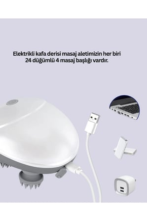 Kablosuz Taşınabilir Kafa ve Vücut Masaj Aleti, Rahatlatıcı ve Hafif