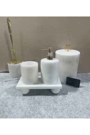 Dekorasyon Dikdörtgen Tepsi Banyo Seti