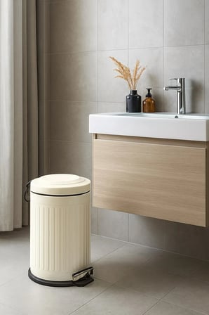 Vintage 12 Lt Yavaş Kapanır Kapaklı Ofis Mutfak Banyo Balkon Çöp Kovası Kre
