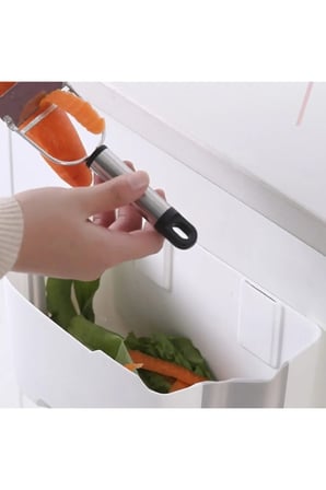 Ezere Portatif Katlanabilir Askılı Sihirli Ev Araç Çöp Kutusu R-8046 Beyaz