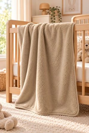 Wellsoft Bebek Çocuk Battaniyesi 100x150cm Çift Taraflı Kundak Puset Örtüsü