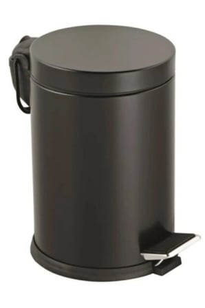 3LT SİYAH PEDALLI METAL ÇÖP KOVASI (5263)
