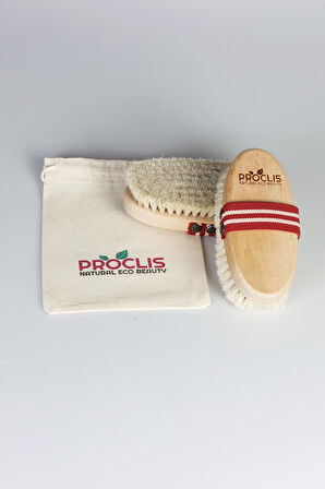 Proclis %100 Doğal At Kılı Selülit Fırçası, Doğal At Kılı Fırça Banyo Masaj Peeling 1 Adet İsim Yazdırılır