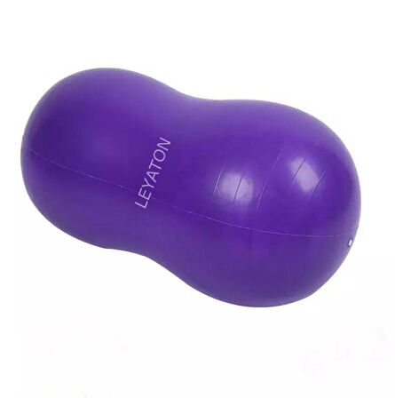 Leyaton Pilates Topu Fıstık Top Egzersiz Pilates Topu Mor +Pompa