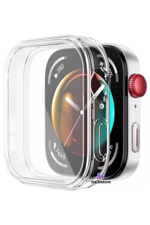 Huawei Watch Fit 3 Uyumlu Şeffaf Silikon Kasa ve Ekran Koruyucu