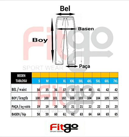 Battal Boy Füme Düz Paça Pamuklu Eşofman Altı