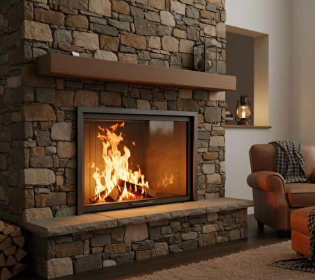 28 x 50 Yüksek Isıya Dayanıklı Şömine Kuzine Soba Camı 4 mm - Seramik Cam (Bal rengi, Şeffaf)