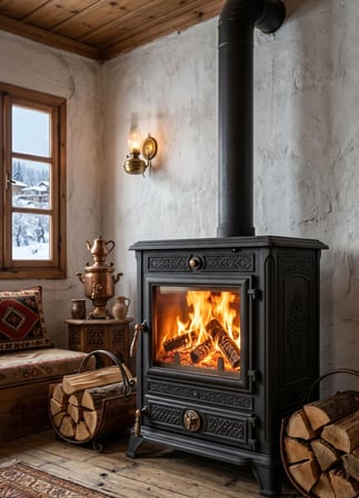 Fiya Store 40x46 Baklava Desenli Şömine Camı 4 mm Isıya Dayanıklı Seramik Cam 850°C