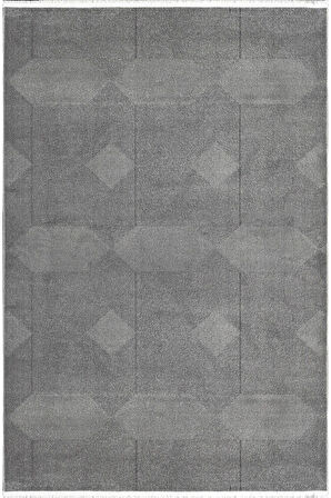 Royal Halı Arles FJ01B Antrasit Akrilik Yumuşak Dokulu Modern Çizgili Halı