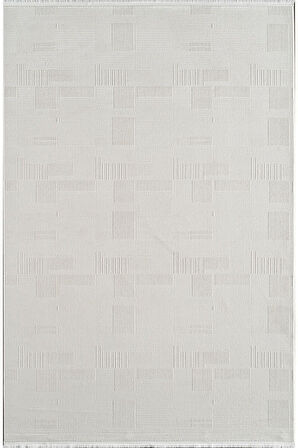 Royal Halı Arles FJ02A Krem Akrilik Yumuşak Dokulu Modern Çizgili Halı