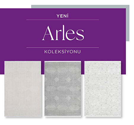 Royal Halı Arles FJ02A Krem Akrilik Yumuşak Dokulu Modern Çizgili Halı