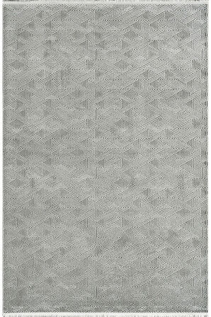 Royal Halı Arles FJ03B Gri Akrilik Yumuşak Dokulu Modern Çizgili Halı