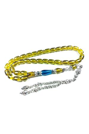 Gümüş Kaplama Püsküllü 925 Ayar Gümüş Nakkaş Imame Alman Zar Kehribar Sertifikalı 3916