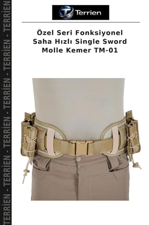 Özel Seri Fonksiyonel Saha Hızlı Single Sword Molle Kemer TM-01