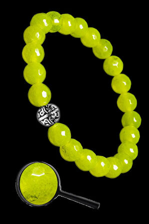 Sertifikalı Gümüş Aparatlı Fasetli Doğal Limon Kuvars Taşı Bileklik