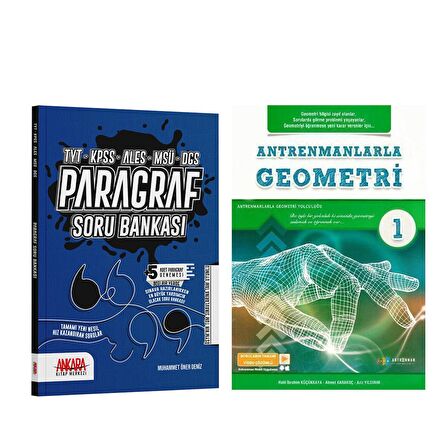 Antrenmanlarla Geometri 1 ve Ankara Kitap Merkezi Paragraf Soru Bankası Seti 2 Kitap