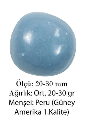 Sertifikalı Tamburlanmış Melek Taşı Kütle - Anjelit