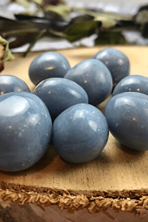 Sertifikalı Tamburlanmış Melek Taşı Kütle - Anjelit