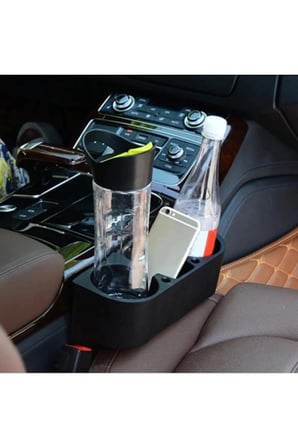 3 Adet Oto Koltuk Yanı Bardak Tutucu Organizer – Araç İçi Koltuk Arası Çok Bölmeli Bardaklık Organizer, Telefon Ve Eşya Tutucu, Car Cup Holder