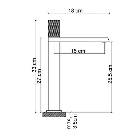FONTANA YÜKSEK LAVABO BATARYASI (ALTIN)