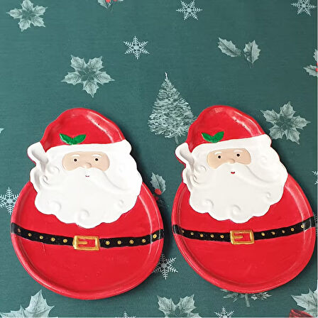 Noel Baba Şeklinde Dekor Sunum Mumluk