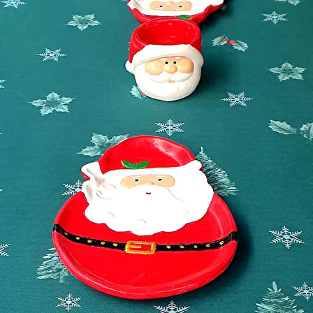 Noel Baba Şeklinde Dekor Sunum Mumluk