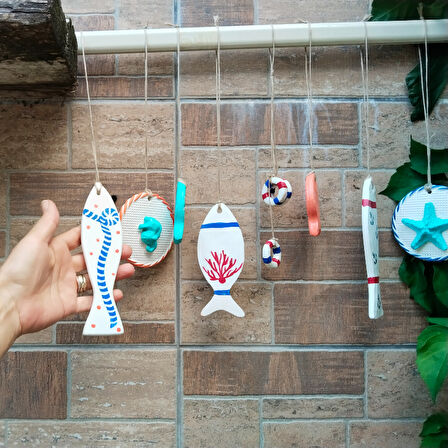 8 Li Deniz Dekorlu Balkon Duvar Süsü