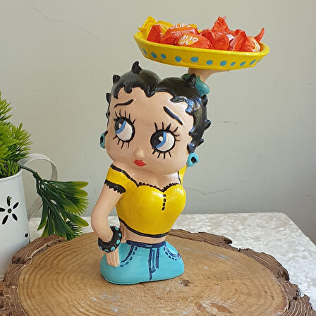 Betty Boop Sunumluk Dekor Mumluk