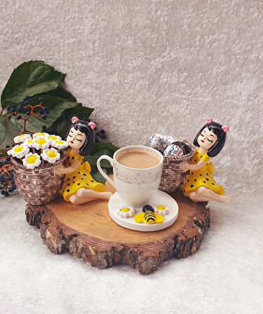 Papatyalı Sunumluk Saksı Kız