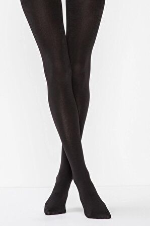 Kadın Siyah Termal Külotlu Çorap Denye