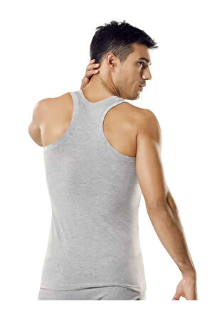 3 Adet Arkası Çapraz Pamuklu Ribana Erkek Atlet