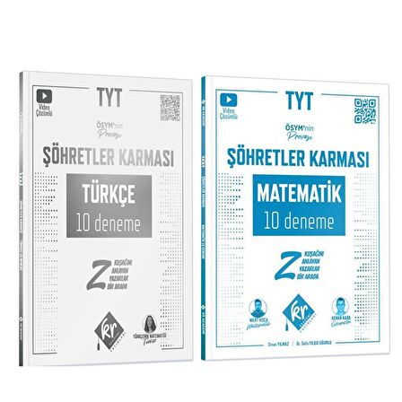 Kr Akademi TYT Matematik ve Türkçe Şöhretler Karması Deneme Seti 2 Kitap