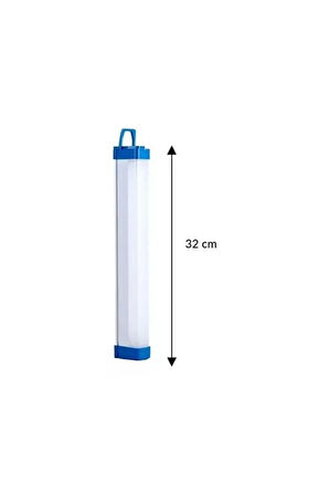  32 Cm, 20 Watt USB Şarzlı 3 Işık Modlu Kampçı, Balıkçı Feneri, Dolap İçi, Tezgah Altı Magnetli Aplik
