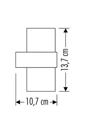 Full Reyon 10w Dekoratif Modern Stil Dış Mekan Led Duvar Aplik, Bahçe Duvar Armatürü, Modern Aplik