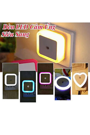 Fotoselli Led Gece Lambası, Amber Renk Sensörlü Gece Lambası, 1 Watt Amber Renk Led Gece Lambası