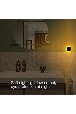 Fotoselli Led Gece Lambası, Amber Renk Sensörlü Gece Lambası, 1 Watt Amber Renk Led Gece Lambası
