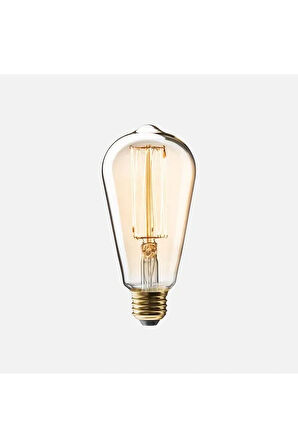 4 Watt Amber Işık Kaliteli Rustik Ampul, 300 Lümen, 4 Watt 25000 Kelvin Amber Işık Led Rustik Ampul