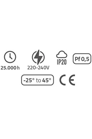  5 Watt Gün Işığı, ANTRASİT Kasa, Sensörsüz Merdiven, Basamak, Koridor, Antre Armatürü, Led Armatür