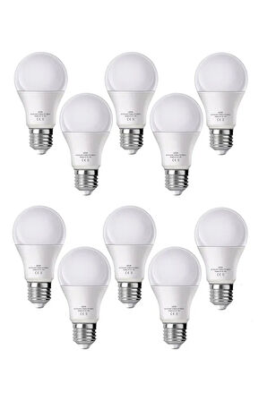  10 Adet 10 Watt Enerji Tasarruflu Gün Işığı Led Ampul