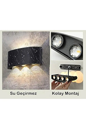  Uranüs Mermer Desen Kasa Amber Işık Ledli Dekoratif Işık Süzmeli Iç Dış Mekan Modern Aplik