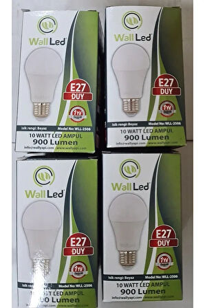 Wall Led 10 W Beyaz Led Ampül 5'lipaket