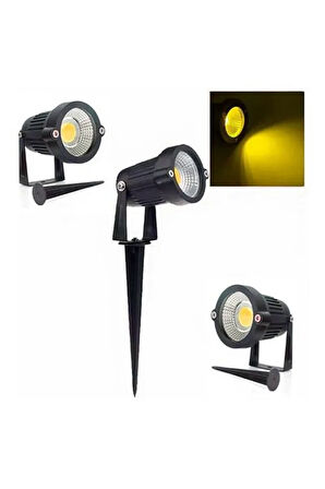  Elektrikle Çalışır, 5 Watt Günışığı Kazıklı Bahçe Armatürü, Çim, Çiçek, Ağaç Aydınlatma Led Armatür